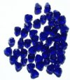 50 7mm Faceted Cobalt Parachute Firepolish Beads